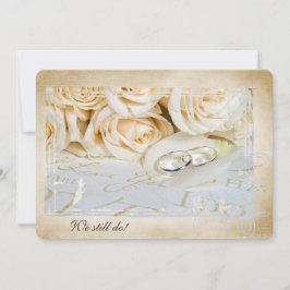 Rozen en Rings Vow Renewal nodigen uit Kaart