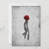 Rozen en rode keitjes rond de zijde kaart (Achterkant)