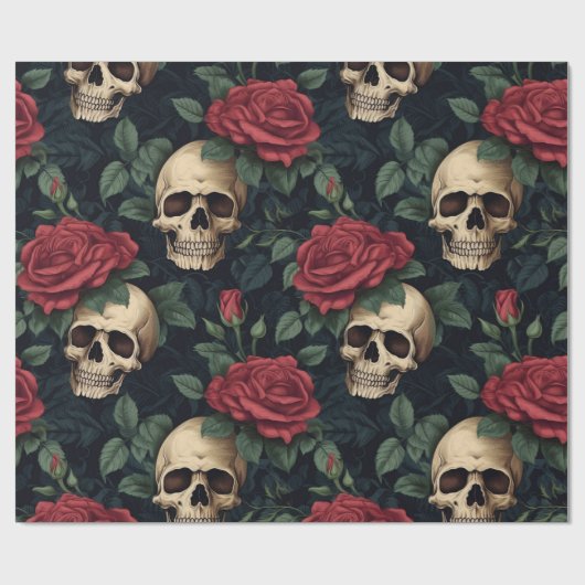 Rozen en rode rozen cadeaupapier (Vlak)