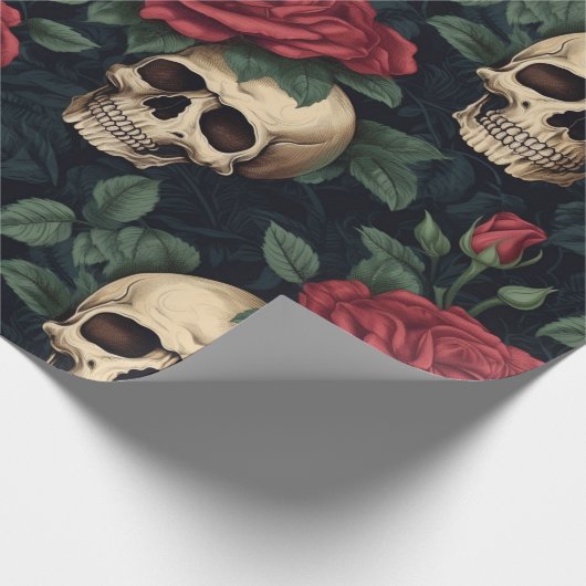 Rozen en rode rozen cadeaupapier (Hoek)
