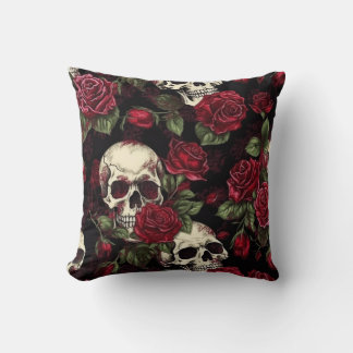 Rozen en rode rozen Gothic Floral Kussen
