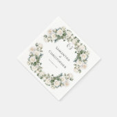 Rozen en Romance Bloemenbruiloft Servet (Hoek)