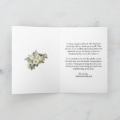 Rozen en Romance Marsala Bruiloft Dank u Kaart (Binnen)