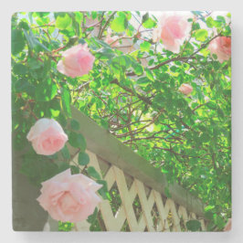 Rozen en roosters - wijngaard van Martha Stenen Onderzetter