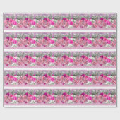 Rozen en roze nepsparpapier cadeaupapier (Vlak)