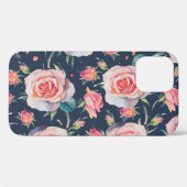 Rozen en rozenknoppen: Bloemen naadloos. Case-Mate iPhone Case (Achterkant (horizontaal))
