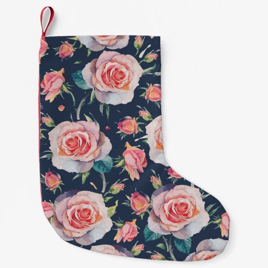 Rozen en rozenknoppen: Bloemen naadloos. Kleine Kerstsok (Voorkant)