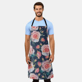 Rozen en rozenknoppen: Bloemen naadloos. Schort (Gedragen)