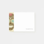 Rozen en schedel, kleurrijke dag van de dode kaart post-it® notes (Voorkant)