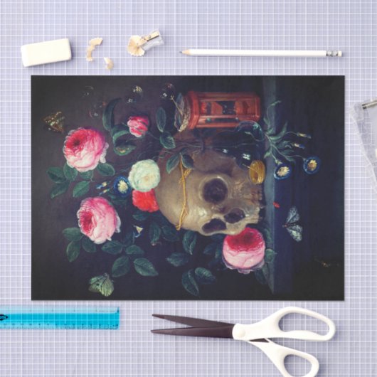 Rozen- en schedel-papier Tissuepapier (Craft)