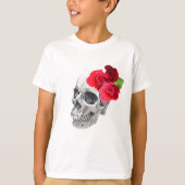 Rozen en schedel t-shirt (Voorkant)