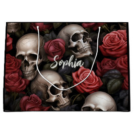 Rozen en schedels groot cadeauzakje
