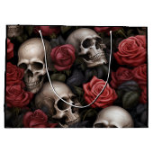 Rozen en schedels groot cadeauzakje (Achterkant)