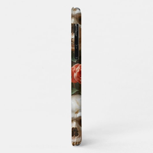 Rozen en schedels ontwerp Case-Mate iPhone case (Achterkant/links)
