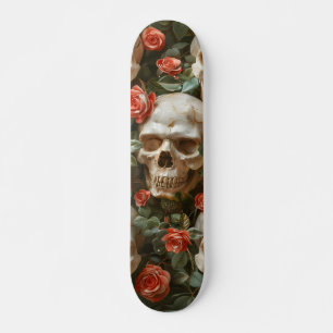 Rozen en schedels ontwerp persoonlijk skateboard