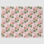 Rozen en schedels op roze ontkoppeling tissuepapier (Voorkant)