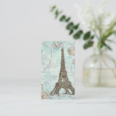 Rozen en scrollen voor Eiffel Tower Visitekaartje (Staand voorkant)
