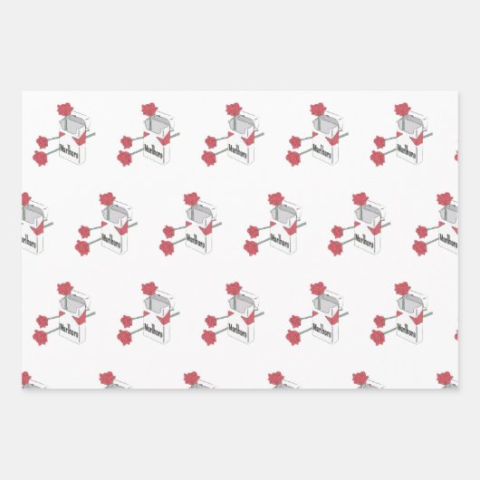 Rozen en sigaretten inpakpapier vel (Voorkant 3)