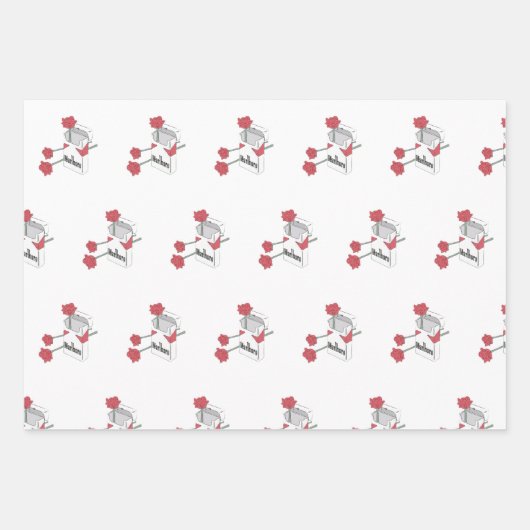 Rozen en sigaretten inpakpapier vel (Voorkant 2)