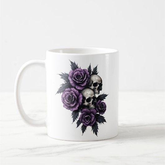Rozen en skelet koffiemok (Links)