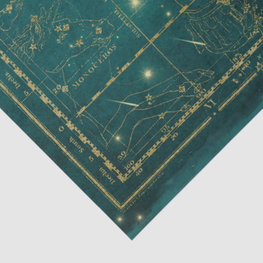 Rozen en sterren tissuepapier (Detail)