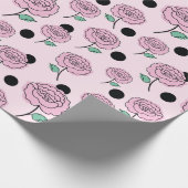 Rozen en stippen. cadeaupapier (Hoek)
