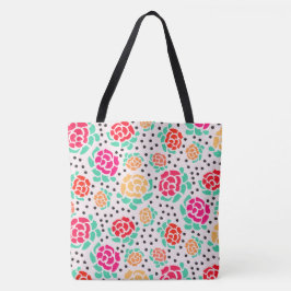 Rozen en Stippen - Canvas tas