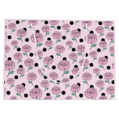 Rozen en stippen. groot cadeauzakje (Achterkant)