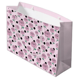 Rozen en stippen. groot cadeauzakje