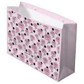 Rozen en stippen. groot cadeauzakje (Voorkant Gekanteld)