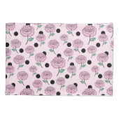 Rozen en stippen. kussensloop (Achterkant)