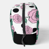 Rozen en stippen op donkergroen. toilettasje (Rechts)