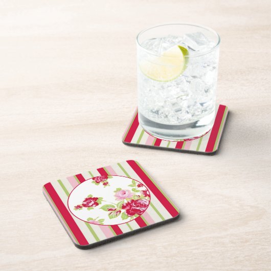 Rozen en strips achterste Onderzetter (Rechterzijde)