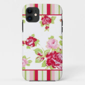 Rozen en strips Case-Mate iPhone case (Achterkant)