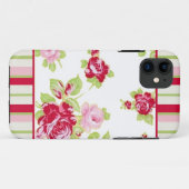 Rozen en strips Case-Mate iPhone case (Achterkant (horizontaal))