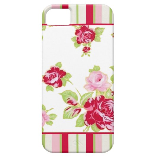 Rozen en strips Case-Mate iPhone case (Achterkant)