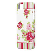 Rozen en strips Case-Mate iPhone case (Achterkant Links)