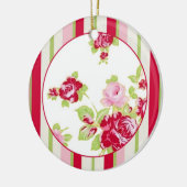 Rozen en strips keramisch ornament (Links)