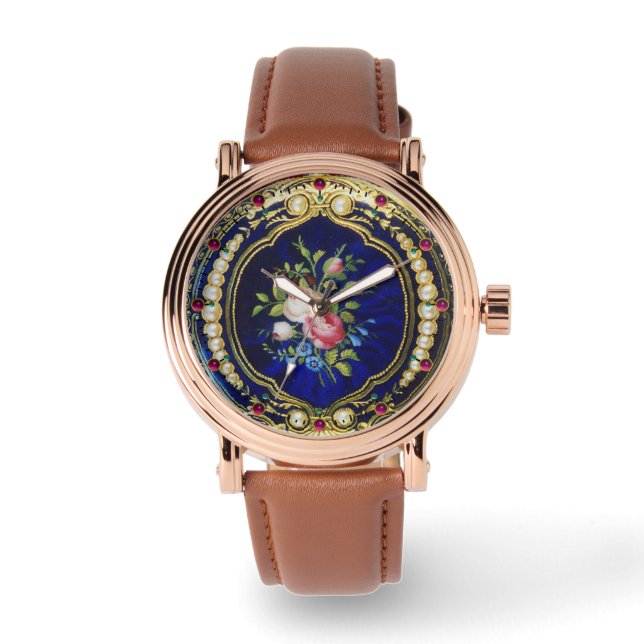  ROZEN EN STROMEN MET PEARLS HORLOGE (Voorkant)