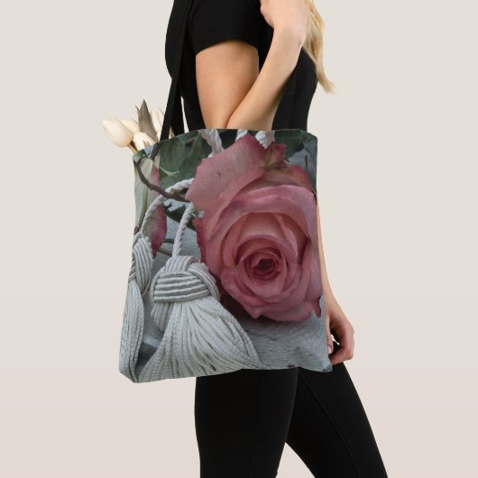 Rozen en tapijten tote bag (Dichtbij)