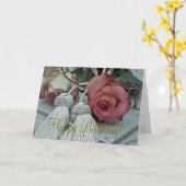 Rozen en Tassels Happy Birthday Kaart (Gele Bloem)