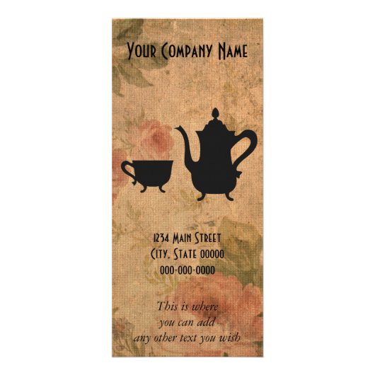 Rozen en thee Reclamekaart (Voorkant)