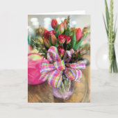 Rozen en tulpen bedankkaart (Voorkant)