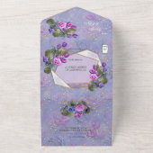 Rozen en tulpen voor waterverf met Gold All All In One Uitnodiging (Buitenkant)