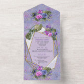 Rozen en tulpen voor waterverf met Gold All All In One Uitnodiging (Binnen)