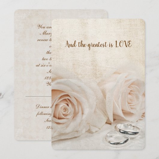 Rozen en vernieuwing van Rings Vow Kaart (Voorkant / Achterkant)