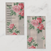  Rozen en verticale lijnen Visitekaartje (Voorkant / Achterkant)