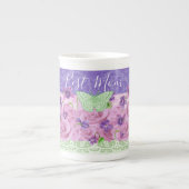 Rozen en Violet Bone China Mok (Voorkant)
