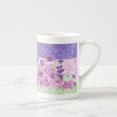 Rozen en Violet Bone China Mok (Rechts)