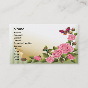 ROZEN EN VISITEKAARTJES VOOR BUTTERFLIES